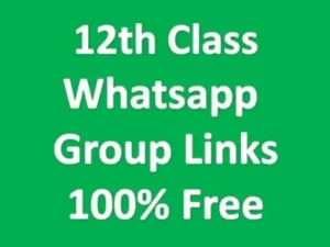 12th Class Whatsapp Group Links