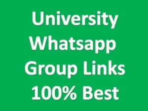 University Whatsapp Group Links