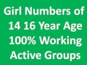 Girl Numbers of 14 16 Year Age